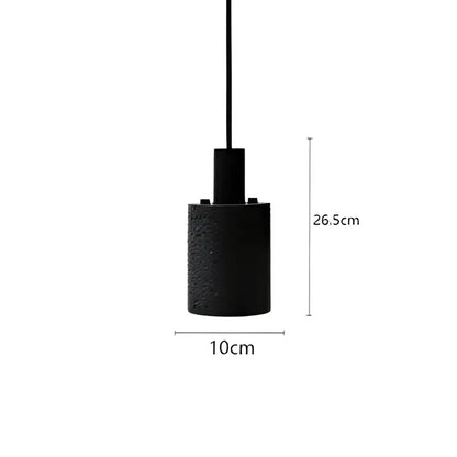 Industrial black travertine cement pendant light with matte black finish and 10cm diameter for kitchen decorbites black travertine