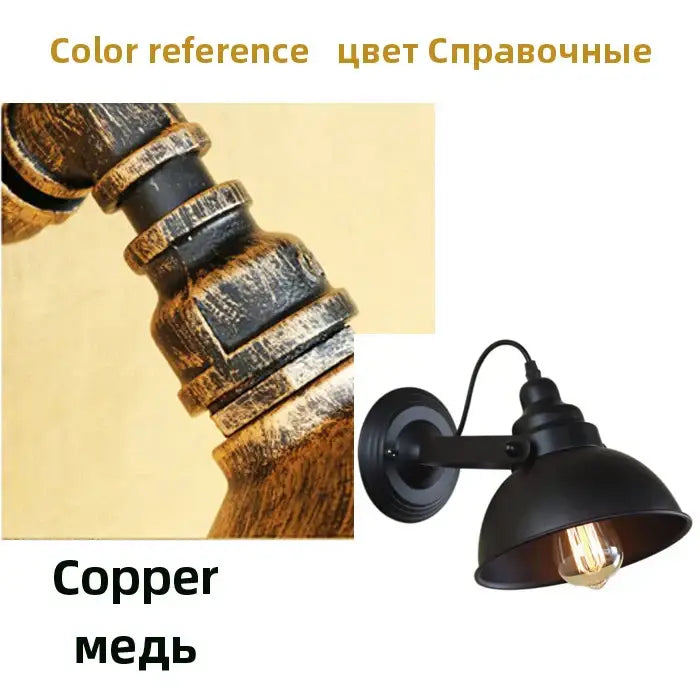 Industrial black wall sconce vintage design with exposed edison bulb made of wrought iron for retro bedroom decorbites industrial black