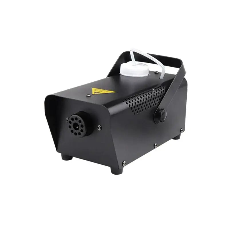 Industrial black and white 400w wireless remote fog machine with perforated ventilation panels for party decor