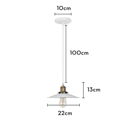 White pendant light with brass-finished fixture and exposed bulb in a decorbites iron pendant light for dining room decor