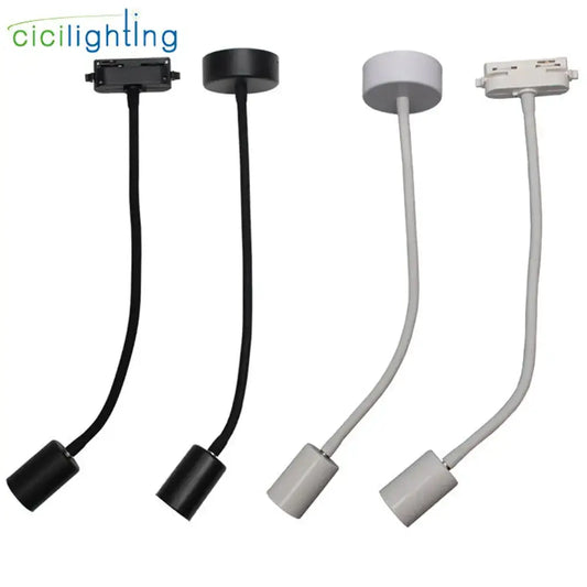 Industrial black and white decorbites gooseneck ceiling light with flexible adjustable heads and curved cords for kitchen use