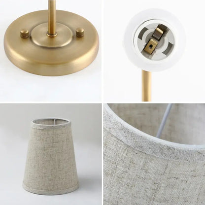 Brass-finished industrial wall lamp with textured linen shade set of 2 ideal for bedroom decorbites wall lamps