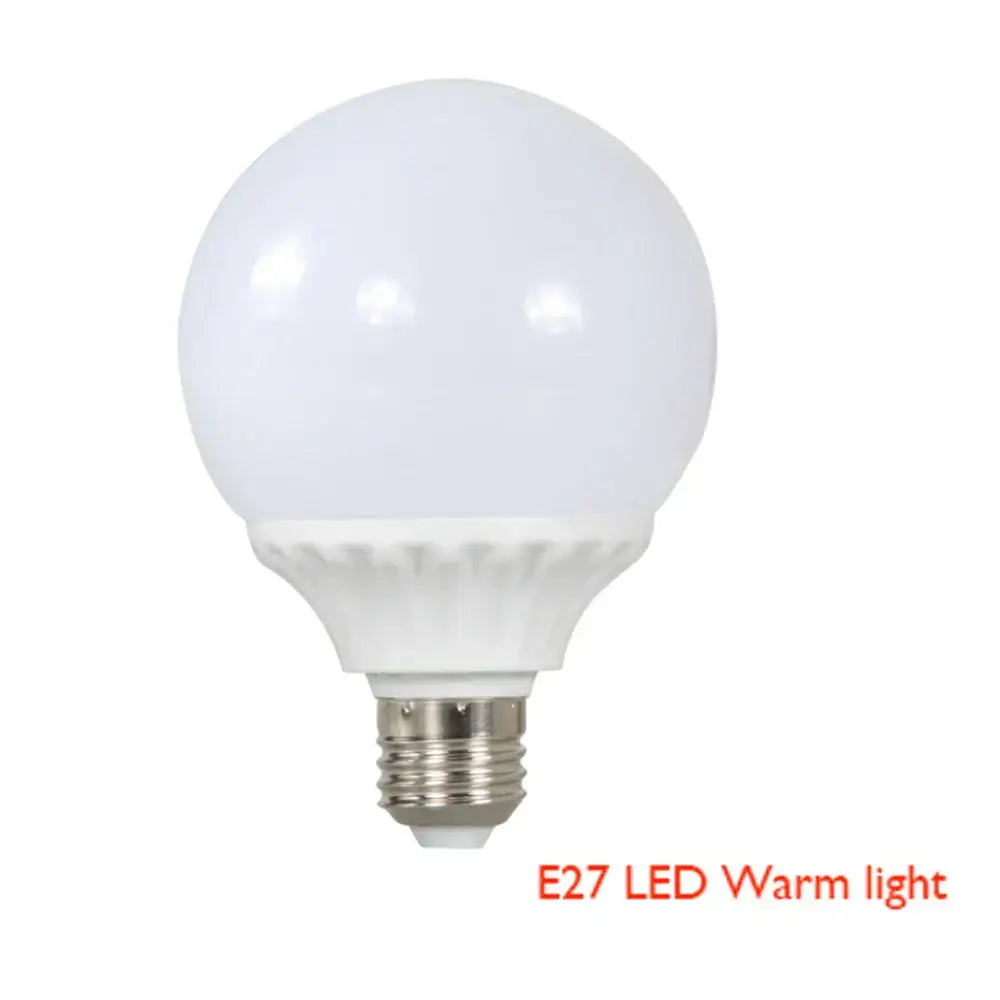 White frosted globe led light bulb with metallic e27 base for industrial e27 ceiling lamp by decorbites modern geometric light