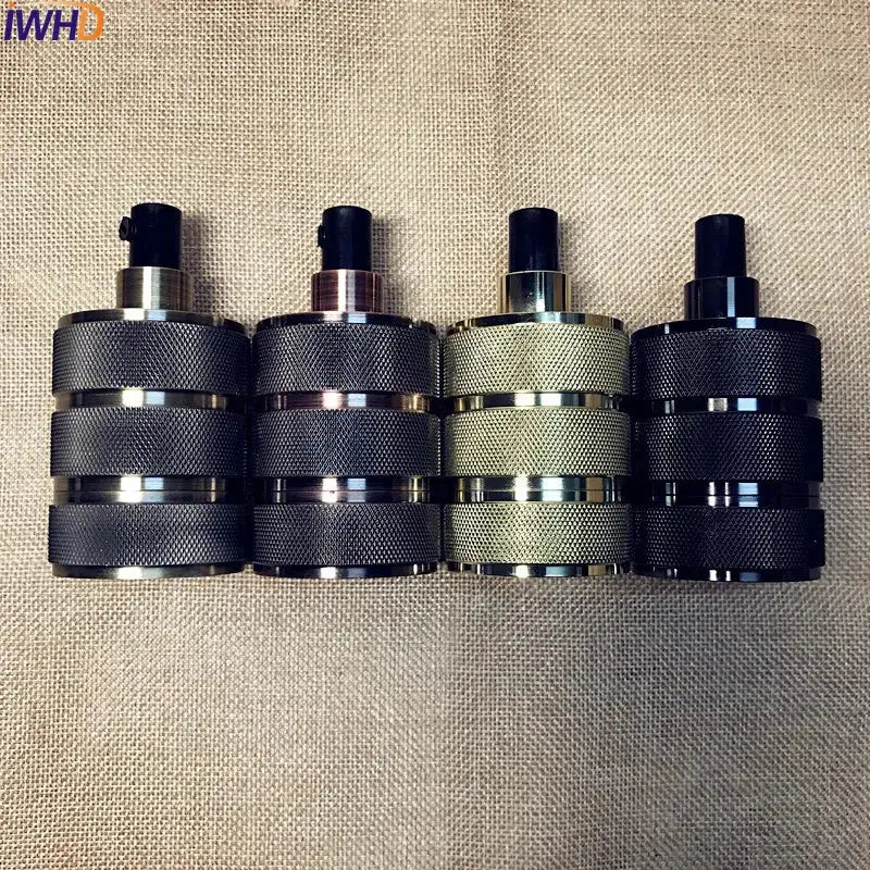 Set of four decorbites industrial e27 socket lamp holders with textured black and metallic finishes for kitchen lighting