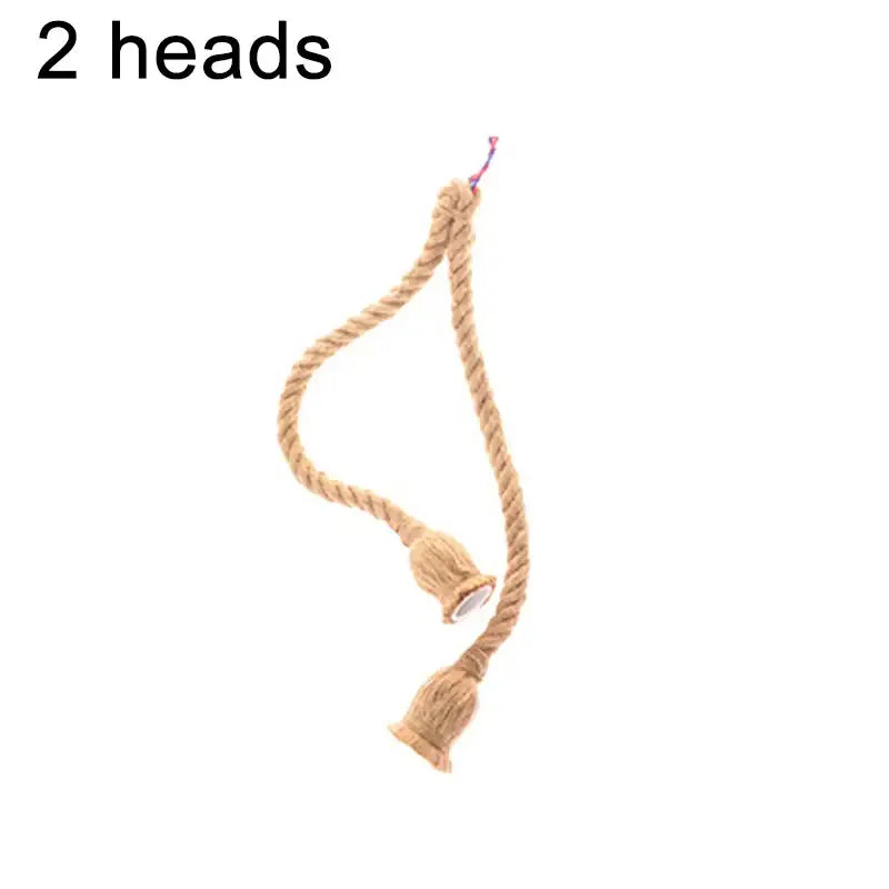 Natural fiber hemp rope pendant light with braided knotted ends for industrial decorbites hemp rope chandelier