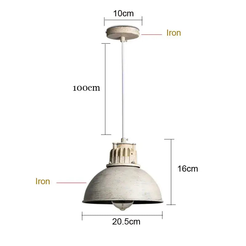 Industrial loft chandelier with distressed white iron pendant light and 100cm hanging length for dining room decorbites industrial loft