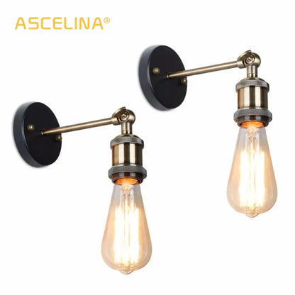 Industrial matte black and brass wall sconce with exposed edison bulb by decorbites industrial for living room lighting