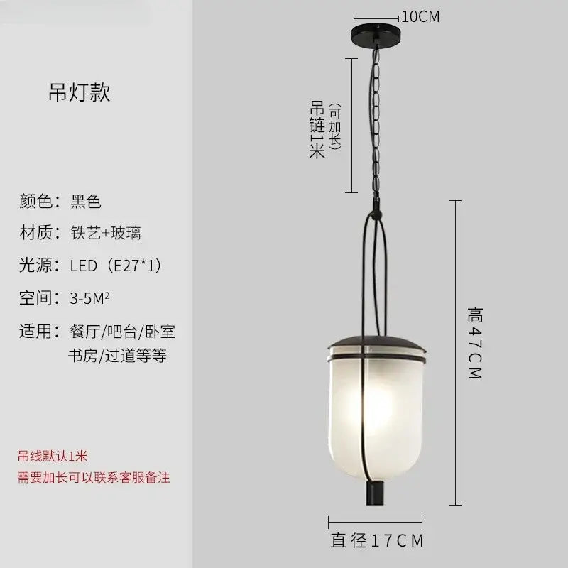 Industrial retro black led wall lamp with black iron frame and frosted glass shade for dining room sconce lighting