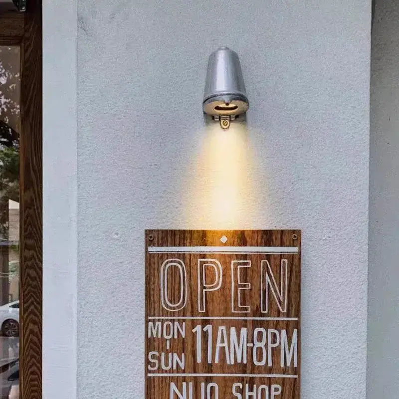 Silver conical wall lamp with brass accent industrial retro decorbites industrial retro bedroom sconce spotlight