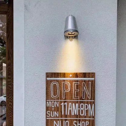 Silver conical wall lamp with brass accent industrial retro decorbites industrial retro bedroom sconce spotlight
