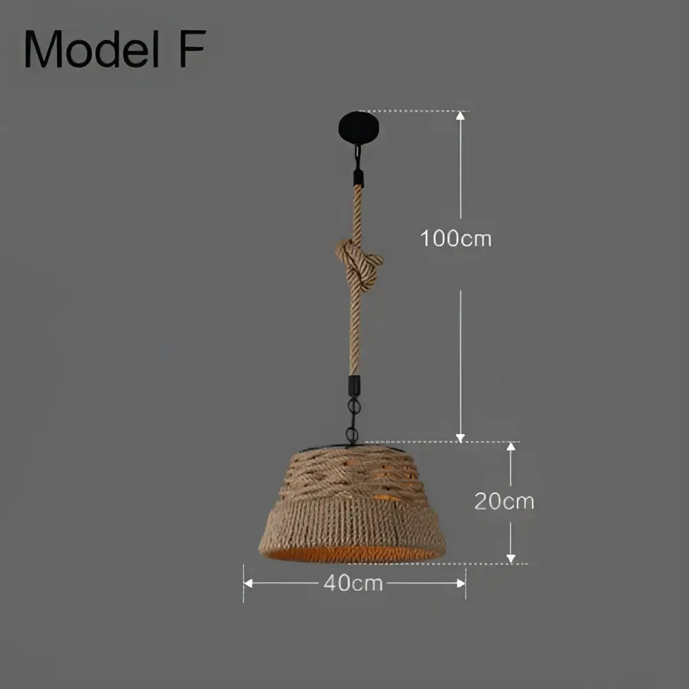 Model f pendant lights feature a woven natural fiber shade with black metal hardware for industrial rustic pendant decorbites style