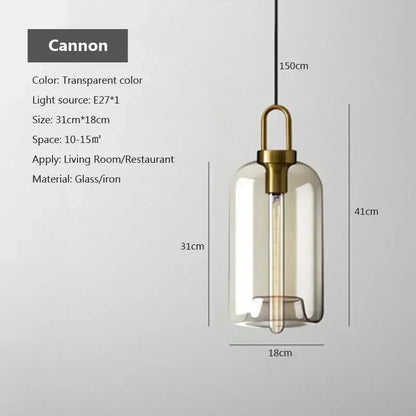 Transparent glass pendant light with brass iron fixture and e27 bulb for modern living rooms or restaurants decorbites industrial glass