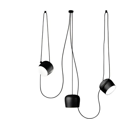 Black cylindrical pendant lamp with matte finish and exposed cords decorbites industrial spider pendant for living room decor