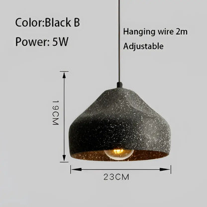 Industrial style pendant chandelier with black speckled exterior, gold interior, and adjustable 2 meter hanging wire by decorbites