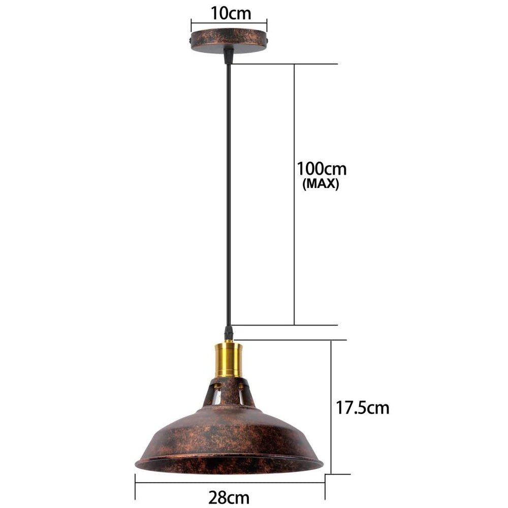 Industrial Vintage Black Iron Pendant Light - Decorbites