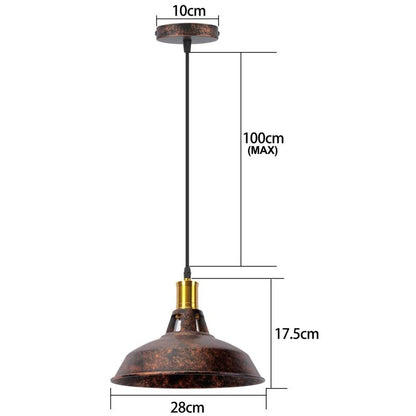 Industrial Vintage Black Iron Pendant Light - Decorbites
