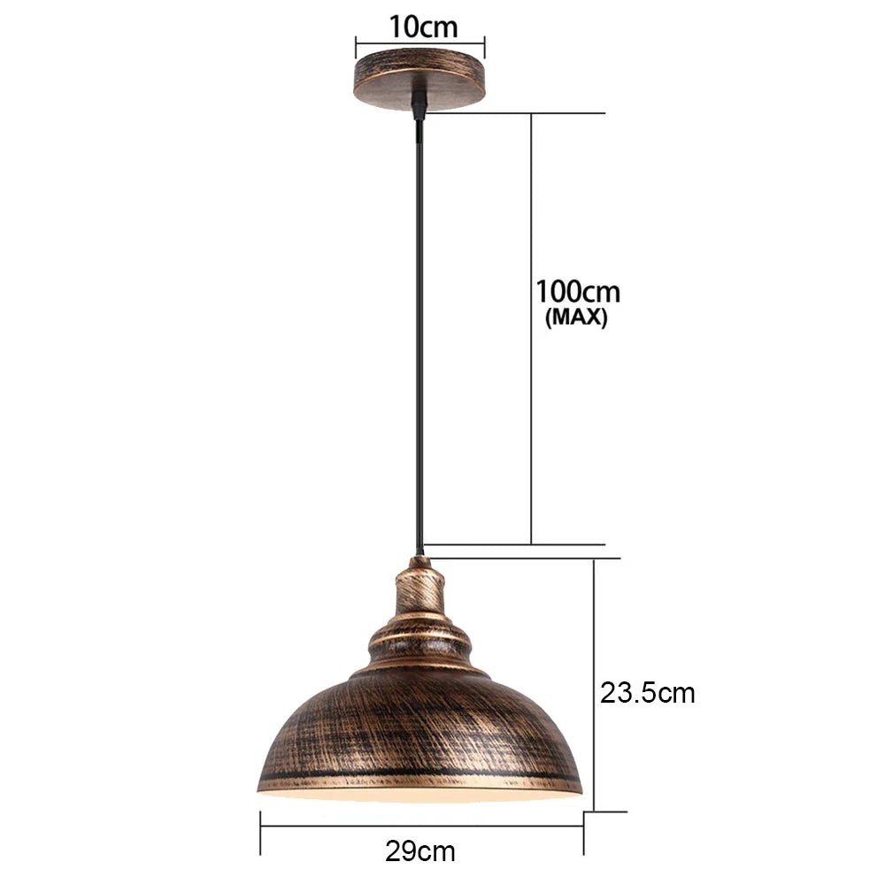 Industrial Vintage Black Iron Pendant Light - Decorbites