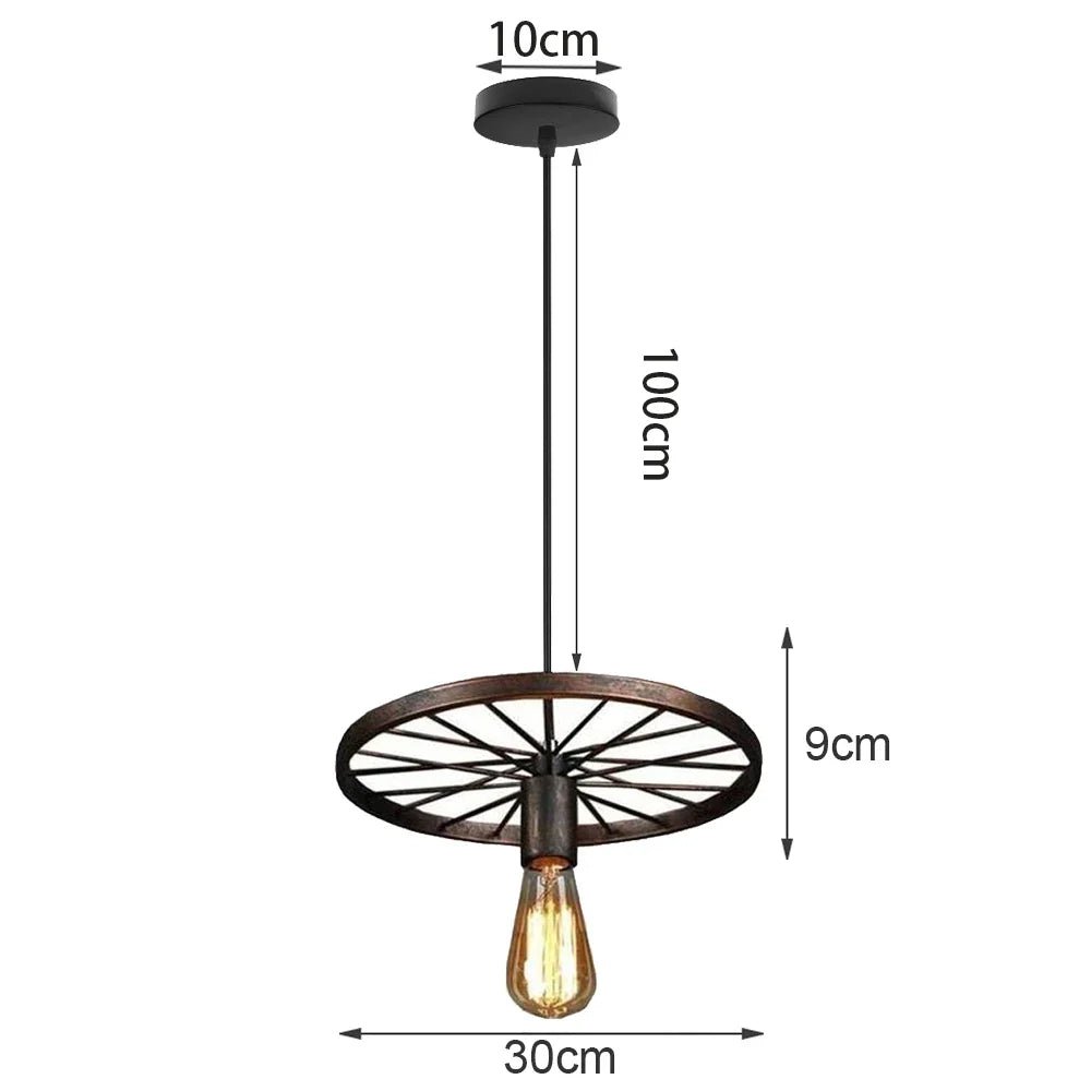 Industrial Vintage Black Iron Pendant Light - Decorbites