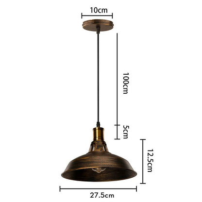 Industrial Vintage Black Iron Pendant Light - Decorbites