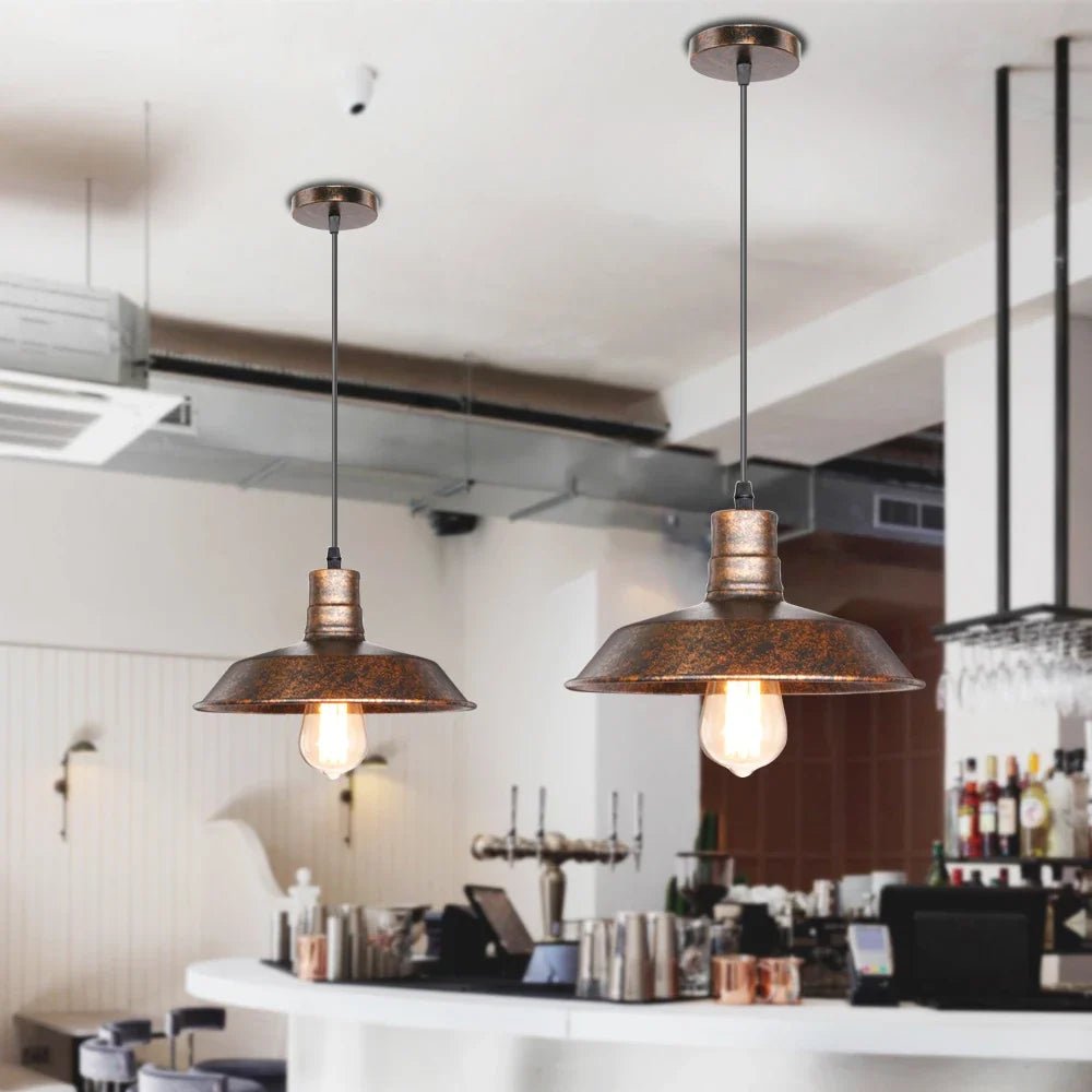 Industrial Vintage Black Iron Pendant Light - Decorbites