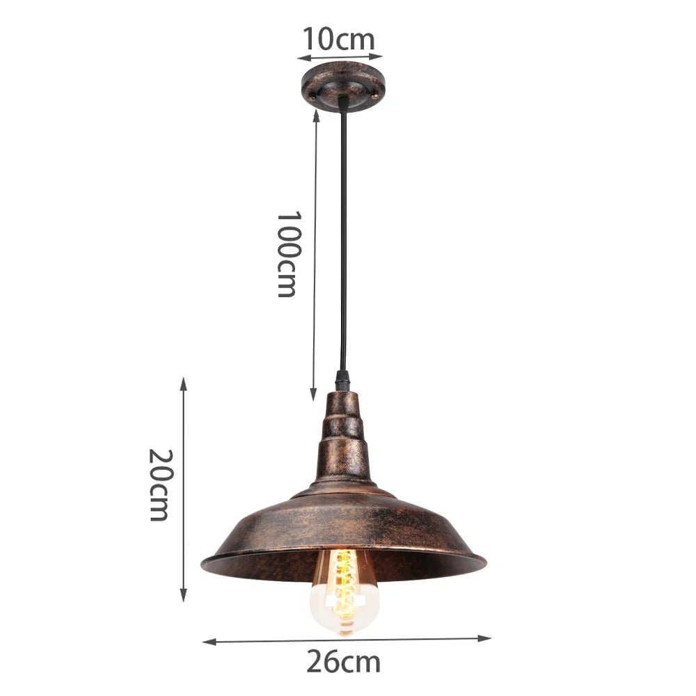 Industrial Vintage Black Iron Pendant Light - Decorbites
