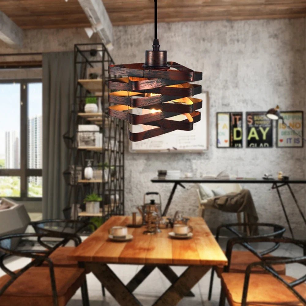 Industrial Vintage Black Iron Pendant Light - Decorbites