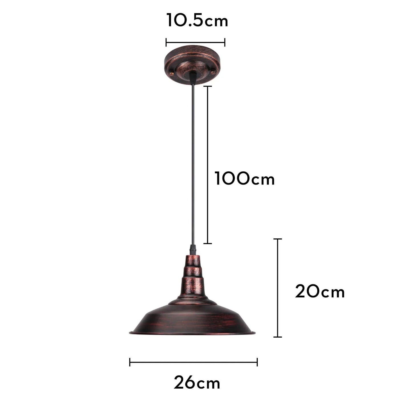 Industrial Vintage Black Iron Pendant Light - Decorbites