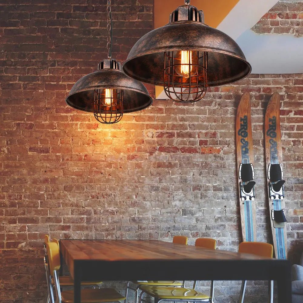 Industrial Vintage Black Iron Pendant Light - Decorbites