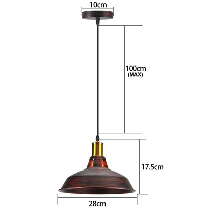 Industrial Vintage Black Iron Pendant Light - Decorbites