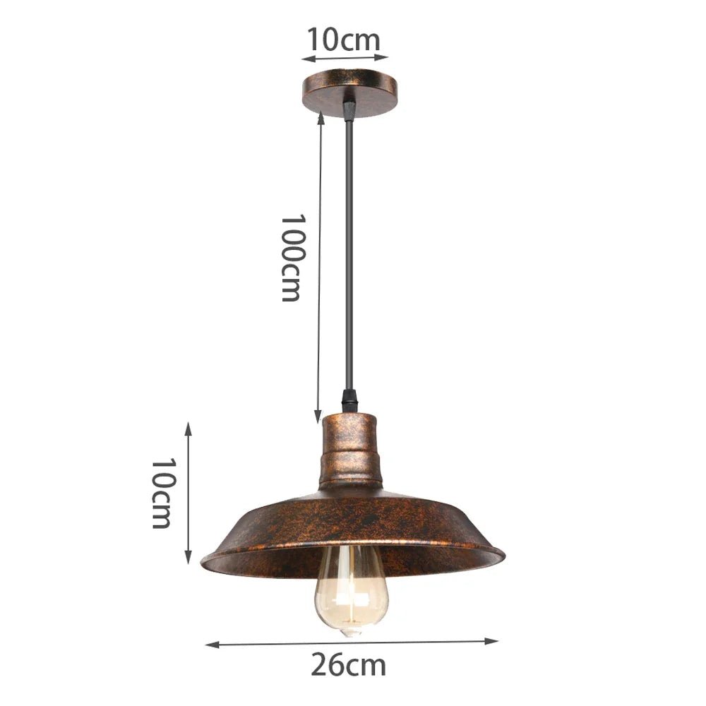 Industrial Vintage Black Iron Pendant Light - Decorbites