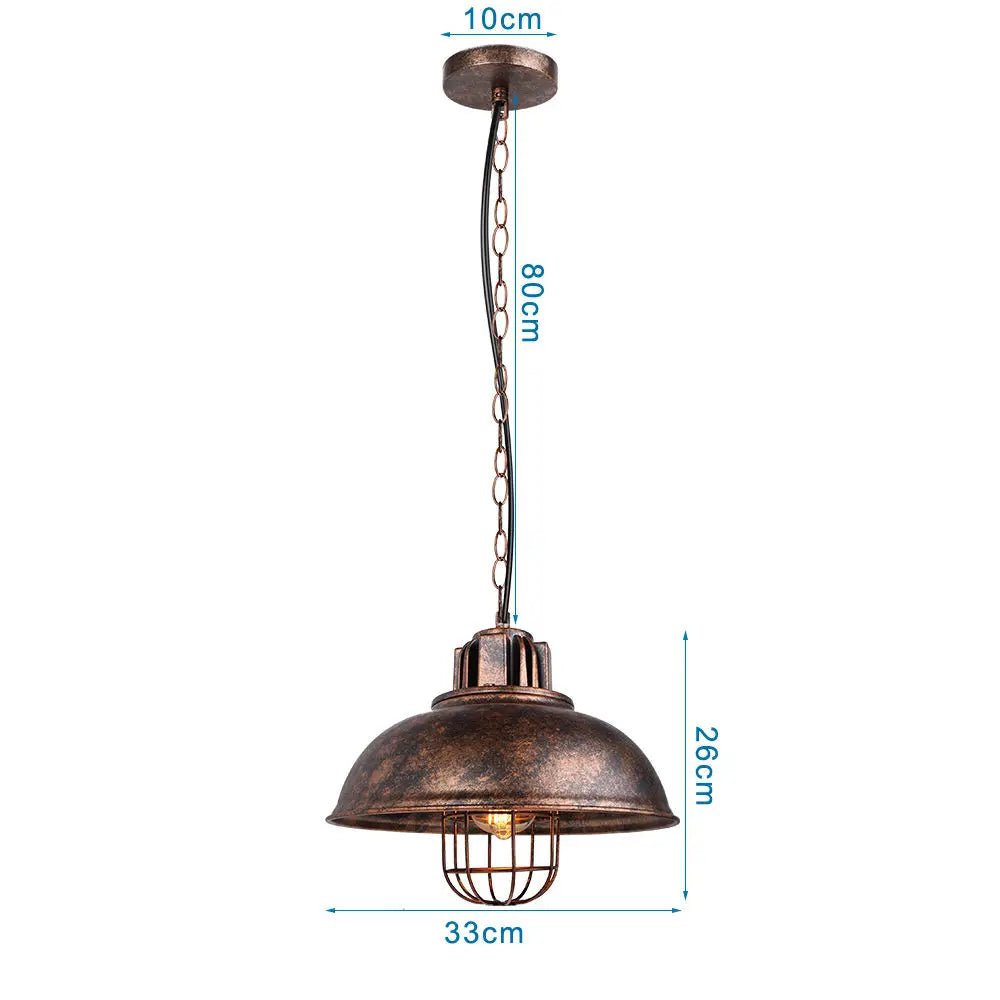 Industrial Vintage Black Iron Pendant Light - Decorbites