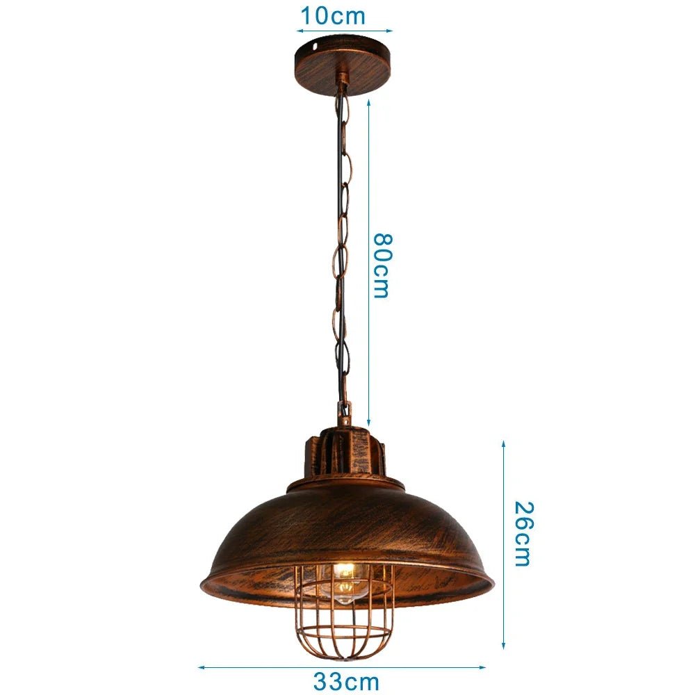 Industrial Vintage Black Iron Pendant Light - Decorbites