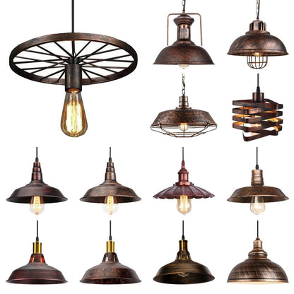 Industrial Vintage Black Iron Pendant Light - Decorbites