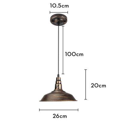 Industrial Vintage Black Iron Pendant Light - Decorbites