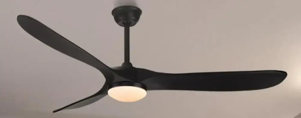 Black industrial vintage wooden ceiling fan with sleek modern blades and central light fixture for living room decorbites industrial vintage