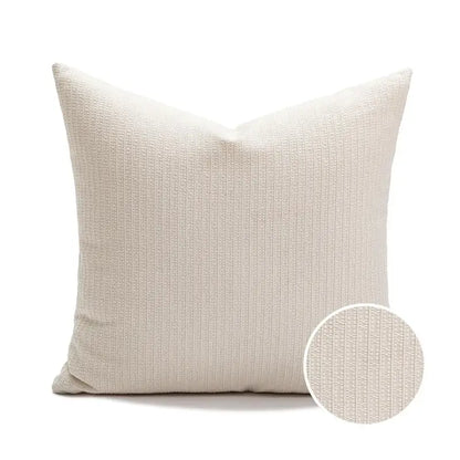 Beige ribbed linen throw pillow cover complementing decorbites ins wind matcha green faux fur living room decor