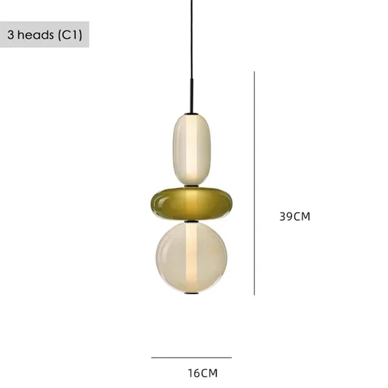 Italian Candy Glass Pendant Light in Black or White - Decorbites