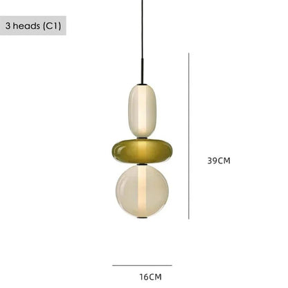 Italian Candy Glass Pendant Light in Black or White - Decorbites