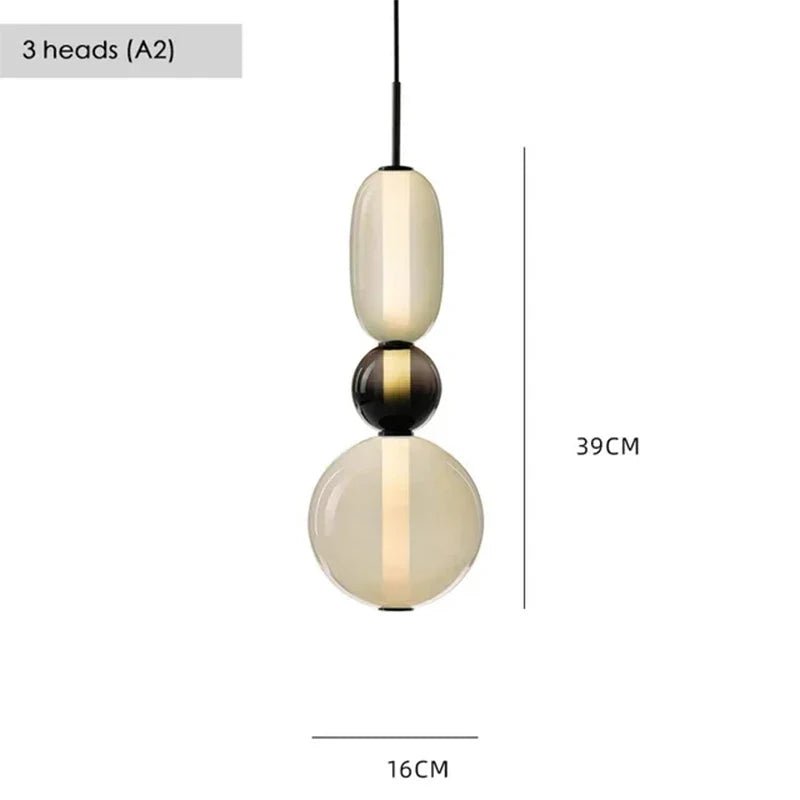Italian Candy Glass Pendant Light in Black or White - Decorbites