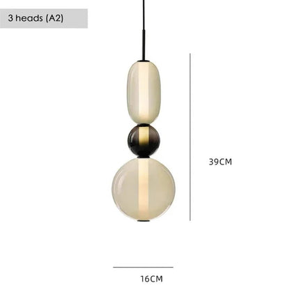 Italian Candy Glass Pendant Light in Black or White - Decorbites