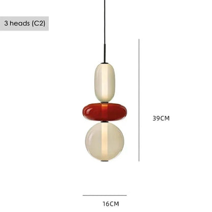 Italian Candy Glass Pendant Light in Black or White - Decorbites