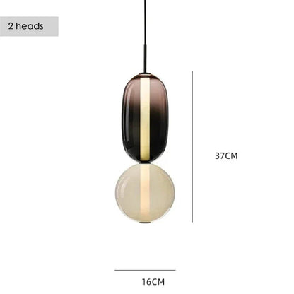 Italian Candy Glass Pendant Light in Black or White - Decorbites