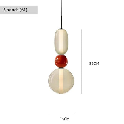 Italian Candy Glass Pendant Light in Black or White - Decorbites