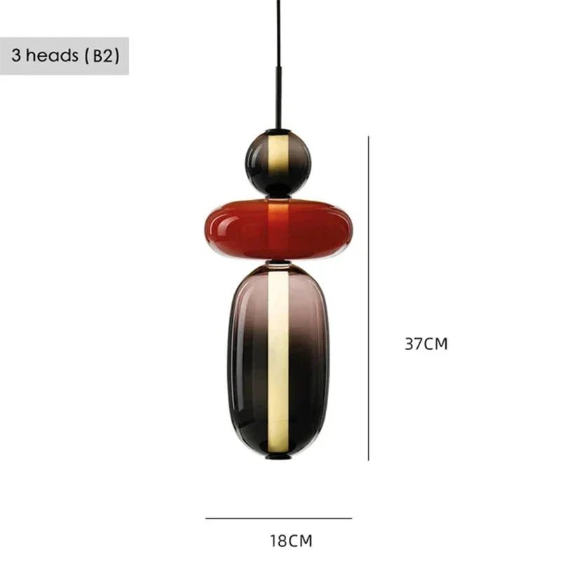 Italian Candy Glass Pendant Light in Black or White - Decorbites