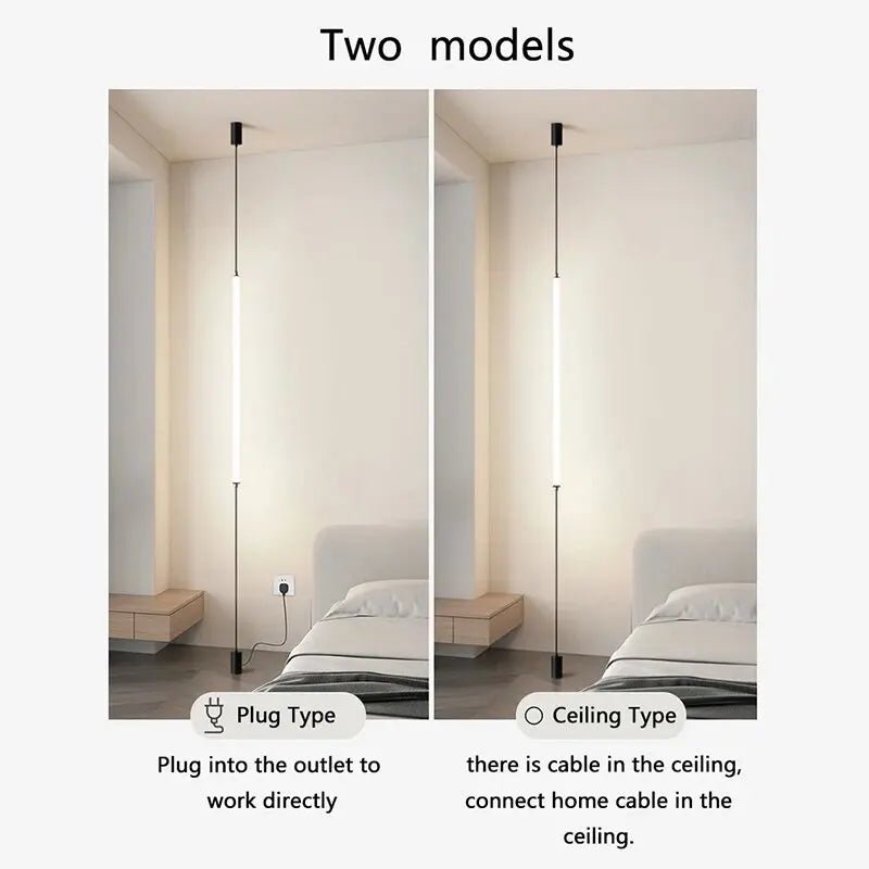 Italian Linear Black Metal & Acrylic Pendant Light - Decorbites