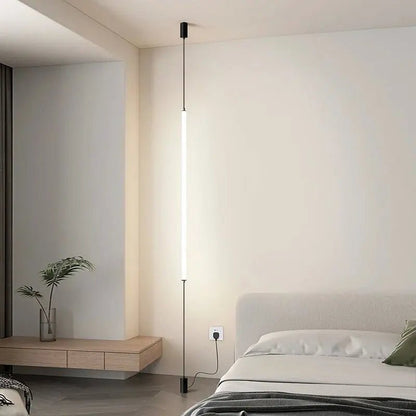 Italian Linear Black Metal & Acrylic Pendant Light - Decorbites