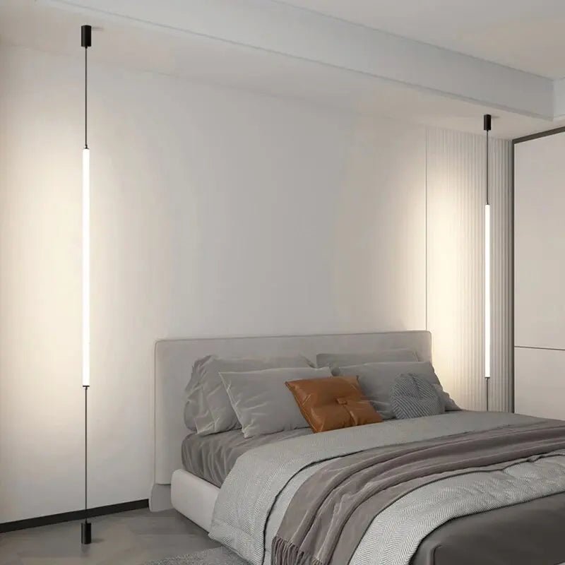 Italian Linear Black Metal & Acrylic Pendant Light - Decorbites