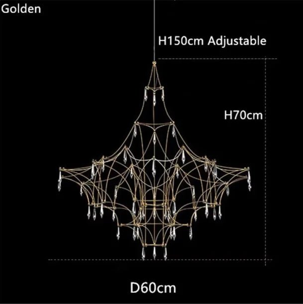 Italian Minimalist Crystal Pendant Light in Silver or Gold - Decorbites