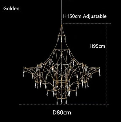 Italian Minimalist Crystal Pendant Light in Silver or Gold - Decorbites