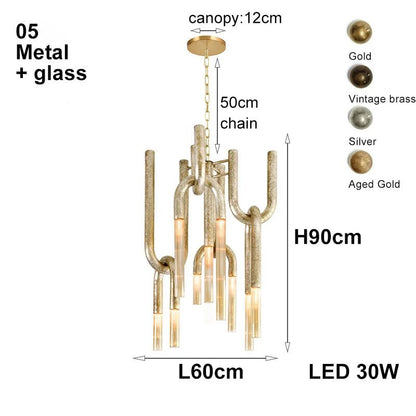 Italian Postmodern Retro Glass Pendant Light Dimmable - Decorbites